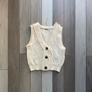 Free People Denson Cropped Sweater Vest | Size: XS